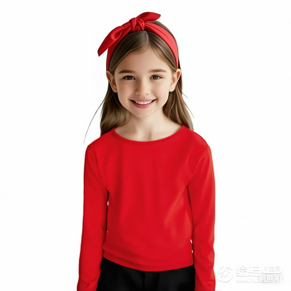 LIUYUNNN Kids Shirts for Girls Red Pullover Girls Top Crewneck Comfort Colors Boy Shirts Size 4-5 Years Boys Girls Fall and Winter Outfits