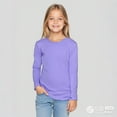 thumbnail image 1 of LIUYUNNN Kids Shirts for Girls Purple Pullover Long Sleeve Top Crewneck Cottom Boy Shirt Boys Size 6-7 Years ShirtsBoys Girls Fall and Winter Outfits, 1 of 4