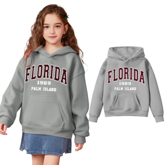 LIUYUNNN Kids Hoodie Kids Letter Graphic Pullover Hoodie Casual Long Sleeve Hoodies Fall Clothes Girls Kids Clothes 9-10 Years Boys Girls Fall Outfits