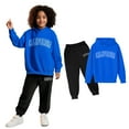 thumbnail image 1 of LIUYUNNN Kids Sweatsuit Set for Girls 2 Piece Long Sleeve Letter Pullover Sweatshirt Jogging Pants Fall Clothes Boys Outfits 7-8 Years Boys Girls Fall and Winter Outfits, 1 of 4