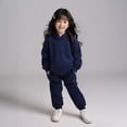 thumbnail image 1 of LIUYUNNN Kids Sweatsuit Set for Girls 2PC Long Sleeve Solid Color Pullover Pullover Hoodie Sweatpants Warm Fall Winter Clothes Little Boy Clothes 12-13 Years Boys Girls Fall and Winter Outfits, 1 of 4