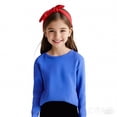 thumbnail image 1 of LIUYUNNN Kids T Shirts for Kids Blue Pullover Long Sleeve Top Crewneck Cotton Casual Kids Sweatshirt Teen Girls Clothes 4-5 Years Boys Girls Fall and Winter Outfits, 1 of 4