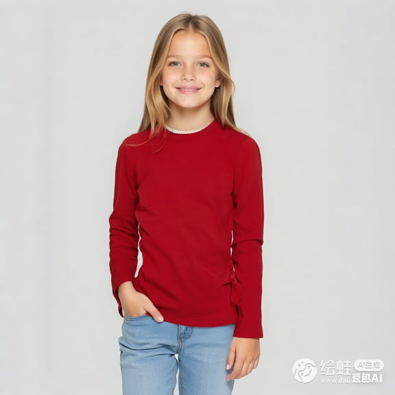 LIUYUNNN Kids T Shirts for Kids Red Pullover Girls Top Kids Fall Tops Crewneck Basic Tees Cotton T Shirt Boys 7-8 Years Boys Girls Fall and Winter Outfits