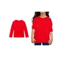 thumbnail image 1 of LIUYUNNN Kids T Shirts for Kids Solid ColorRed Long Sleeve Shirt Crewneck Comfort Colors Girls Uniform Shirts 10-11 Years Boys Girls Four Seasons Outfits, 1 of 4