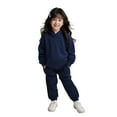thumbnail image 1 of LIUYUNNN Kids Toddler Sweatsuit 2PC Long Sleeve Solid Color Pullover Basic Hoodie Sweatpants Joggers Set Fall Clothes Toddler 12-13 Years Boys Clothes Boys Girls Fall and Winter Outfits, 1 of 4