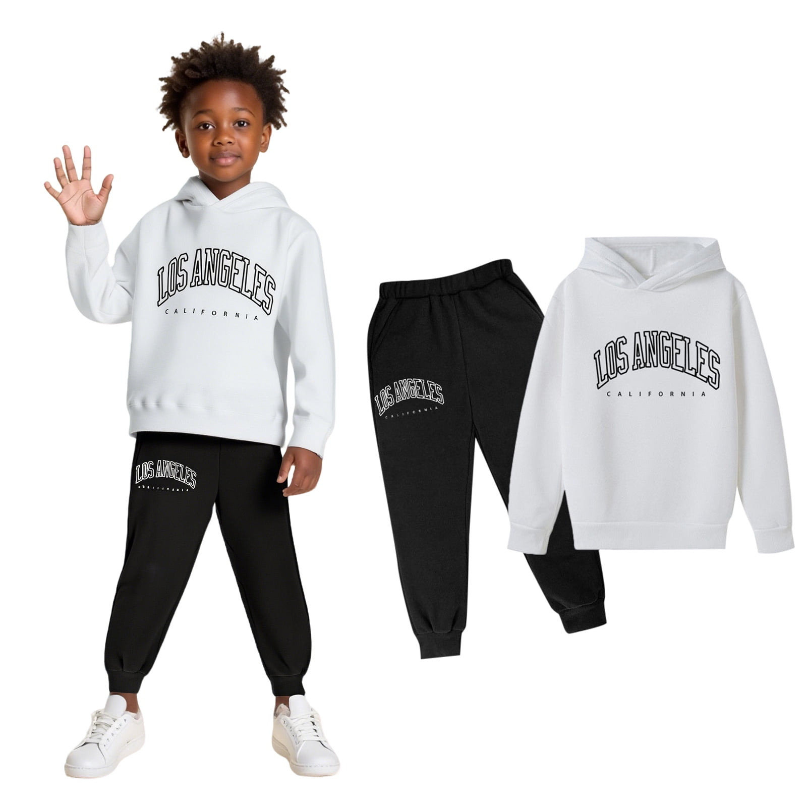 LIUYUNNN Kids Tracksuit Athletic Sweatsuits Sets 2 Piece Long Sleeve ...