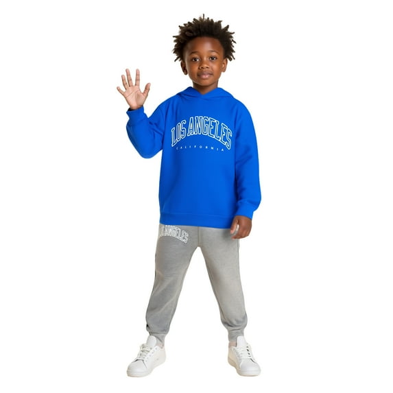 LIUYUNNN Kids Tracksuit Athletic Sweatsuits Sets 2 Piece Long Sleeve Letter Pullover Sweatshirt and Active Jogger Pants Warm Fall Winter Clothes Girl Sets 3-4 Years Boys Girls Fall and Winter Outfits