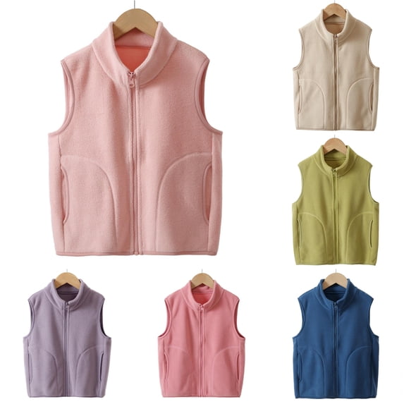 LIUYUNNN Kids Warm Vest For School Thermal Sleeveless Jacket Insulated Padded For Boys And Girls Cold Weather Wear Girls Coat 4, Size 3-4 Years
