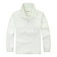 thumbnail image 1 of LIUYUNNN Kids Youth Polo Shirts for Boys Long Sleeve Beige Button down Shirt Boys School Uniform Collared Shirt 6-7 Years Boy ClothesBoys Girls Four Seasons Outfits, 1 of 2