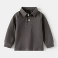 thumbnail image 1 of LIUYUNNN Kids Youth Polo Shirts for Boys Long Sleeve Boy Gray Button down Shirt Boys Uniform Shirts Casual Collared Shirts 4-5 Years Boys Shirts Size Boys Girls Four Seasons Outfits, 1 of 2