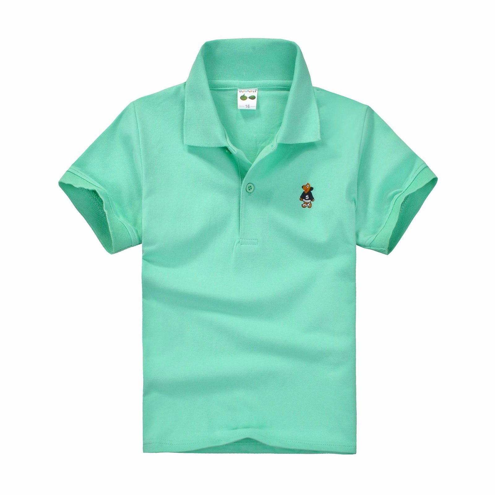 Boys Stripes Polo T-Shirt - Green