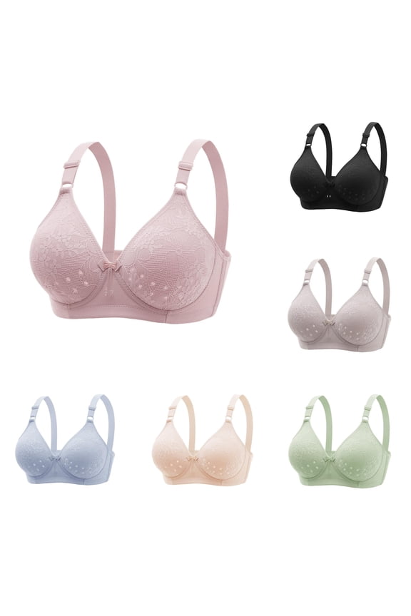 Latex Hole Cup Breathable Non Wired Fall Underwear Women Bras plus Size Front Close, Size 42