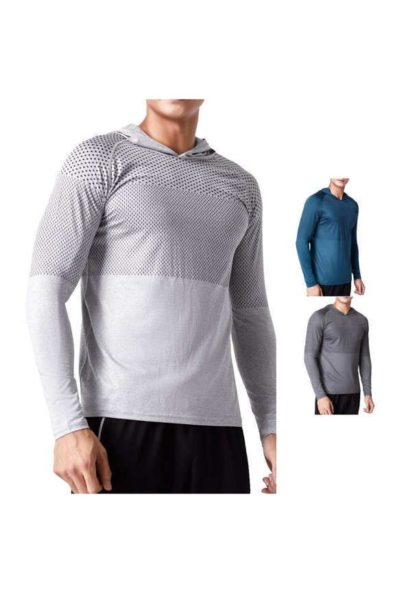 Men's Outdoor Athletic Long Sleeve Hoodie Running Base Layer Workout Sweatshirt Men's Hooded Sweatshirt Mens Lightweight Sweatshirt Mend Hoodies, Size XL