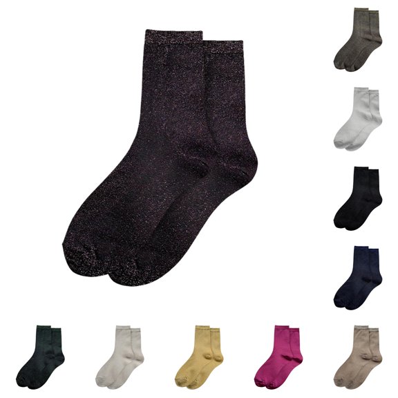 LIUYUNNN Mesh Stockings for Women Glitter Sheer Stockings Metallic Tights Sparkly Evening Party Hosiery With Reinforced Toe Comfortable Stretch Fit, One Size