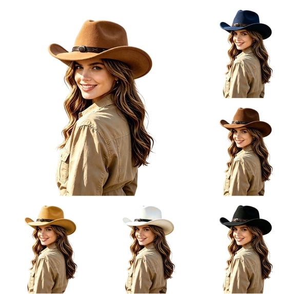 LIUYUNNN Oversized Cowboy Hat Classic Cowboy Hat Western Headwear For Outdoor Festival Sun, One Size