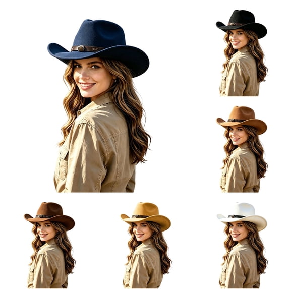LIUYUNNN Oversized Cowboy Hat Classic Cowboy Hat Western Headwear For Outdoor Festival Sun, One Size