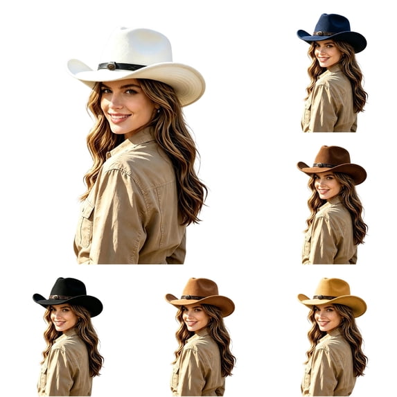 LIUYUNNN Oversized Cowboy Hat Classic Cowboy Hat Western Headwear For Outdoor Festival Sun, One Size