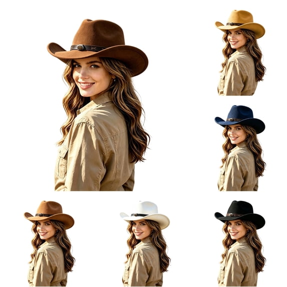 LIUYUNNN Oversized Cowboy Hat Classic Cowboy Hat Western Headwear For Outdoor Festival Sun, One Size