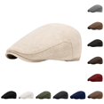 thumbnail image 1 of LIUYUNNN Pack of Classic British Style Newsboy Cap In Houndstooth Blend For And Front Brim Beret With Sun Shield Timeless Filigree Hat For All Seasons, One Size, 1 of 3