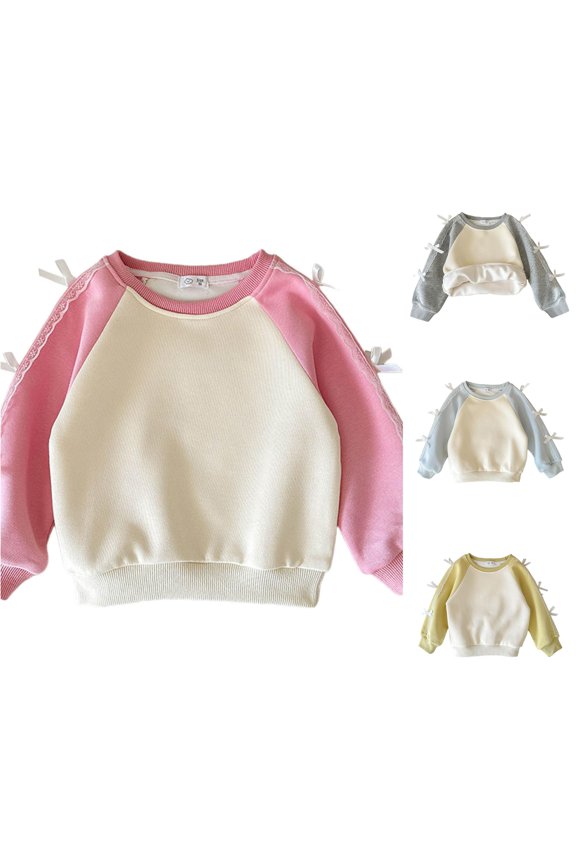Rint Hoodie Lined Long Sleeve Pullover Sweatshirt Warm Kids Casual Top Soft Blend Comfortable Playwear Girls Dance Sweatshirt, Size 2-3 Years