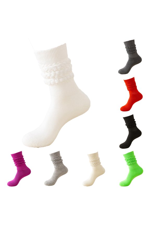 Set for Women with Stockings Autumn And Winter Thigh High Socks Thick Thread Calf Socks Versatile College Style Thick Needle Pilling Thigh High Socks, One Size