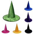 thumbnail image 1 of LIUYUNNN Squints Hat And Glasses Halloween Witch Hat For Pointed Gothic With Glitter Party, One Size, 1 of 4