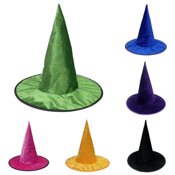 LIUYUNNN Squints Hat And Glasses Halloween Witch Hat For Pointed Gothic With Glitter Party, One Size