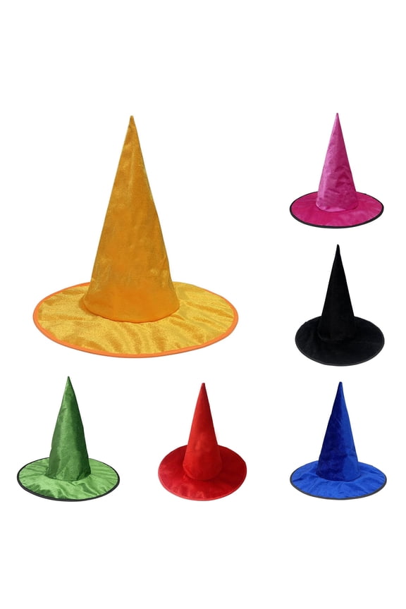 Squints Hat And Glasses Halloween Witch Hat For Pointed Gothic With Glitter Party, One Size