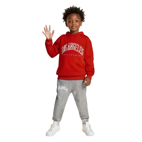 LIUYUNNN Teen Girls Boys Sweatsuit Set 2 Piece Long Sleeve Letter Pullover Pullover Hoodie and Sweatpants Fall Winter Clothes Boys Sets 13-14 Years Boys Girls Fall and Winter Outfits