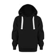 thumbnail image 1 of LIUYUNNN Teen Hoodies Pullover Black Hooded Casual Long Sleeve Sweatshirts Warm Fall Winter Clothes Girl Clothes 13-14 Years Boys Girls Fall Outfits, 1 of 9