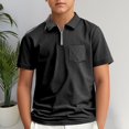 thumbnail image 1 of LIUYUNNN Teen Youth Polo Shirts for Boys Short Sleeve Black Button up Shirt Boys Boys Uniform Shirts Casual Tops 13-14 Years Boy Shirts Size Boys Girls Four Seasons Outfits, 1 of 3