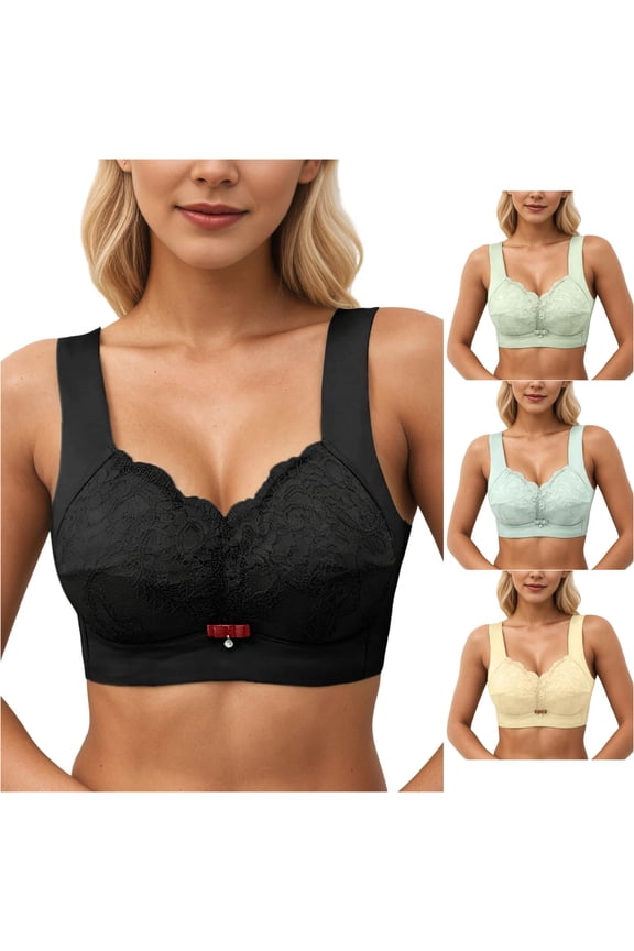 Thermal Soft Wireless Bra Thin Cup Lift Push Up Shapewear Side Support Sagging Comfortable Seamless Underwear Womens Bras No Underwire No Padding, Size S