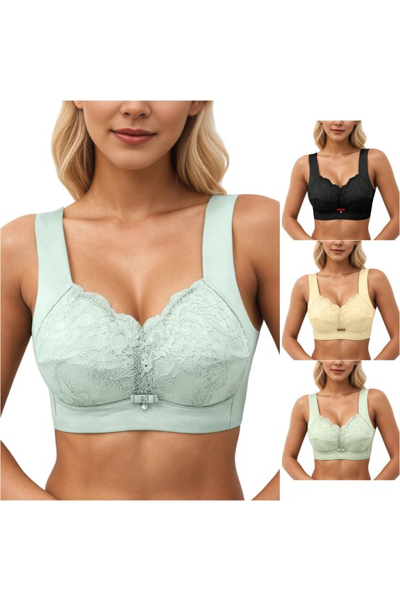 Thermal Soft Wireless Bra Thin Cup Lift Push Up Shapewear Side Support Sagging Comfortable Seamless Underwear Womens Bras No Underwire No Padding, Size S