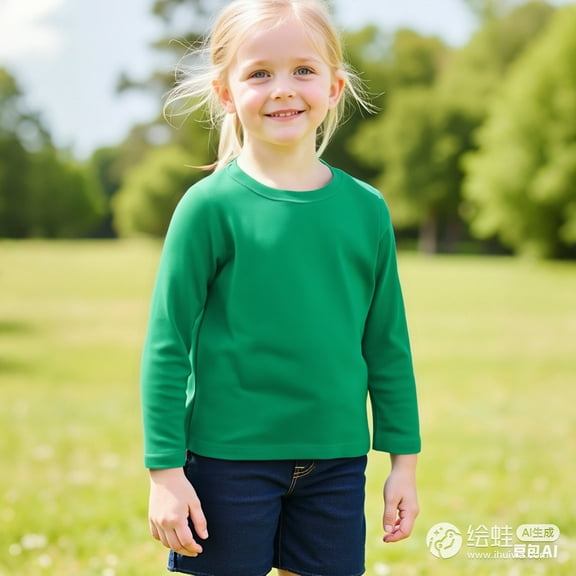 LIUYUNNN Toddler Boys Shirts Green Pullover Girls Top Basic Crewneck Cottom Boy Shirt Boys Size2-3 Years Boys Girls Fall and Winter Outfits