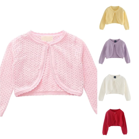 LIUYUNNN Toddler Girls Jacket Spring Autumn Toddler Kids Collar Knit Cardigan Coats 4t Girl Jacket Winter, Size 3-4 Years