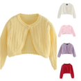 thumbnail image 1 of LIUYUNNN Toddler Girls Jacket Spring Autumn Toddler Kids Collar Knit Cardigan Coats 4t Girl Jacket Winter, Size 3-4 Years, 1 of 3