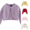 thumbnail image 1 of LIUYUNNN Toddler Girls Jacket Spring Autumn Toddler Kids Collar Knit Cardigan Coats 4t Girl Jacket Winter, Size 4-5 Years, 1 of 8