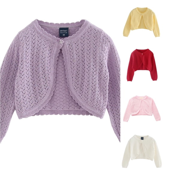 LIUYUNNN Toddler Girls Jacket Spring Autumn Toddler Kids Collar Knit Cardigan Coats 4t Girl Jacket Winter, Size 4-5 Years