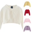 thumbnail image 1 of LIUYUNNN Toddler Girls Jacket Spring Autumn Toddler Kids Collar Knit Cardigan Coats 4t Girl Jacket Winter, Size 4-5 Years, 1 of 4