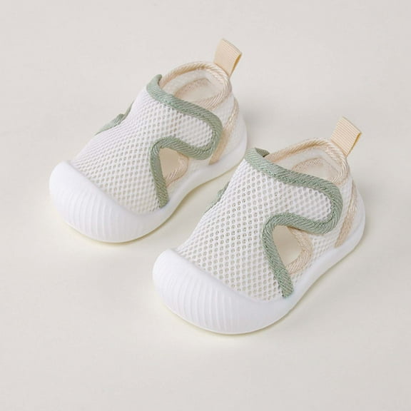 LIUYUNNN Toddler Solid Color First Walker Shoes with Grip Sneakers First Slippers Boys sock shoes toddler 16-20 Months Boys Girls Four Seasons Outfits