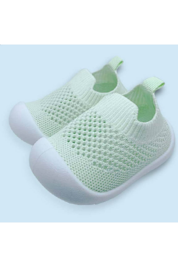 Toddler Solid Color First Walker Shoes with Grip Sneakers Rubber Sole for Boys Girls Walking toddler shoes 12-18 Months Boys Girls Four Seasons Outfits