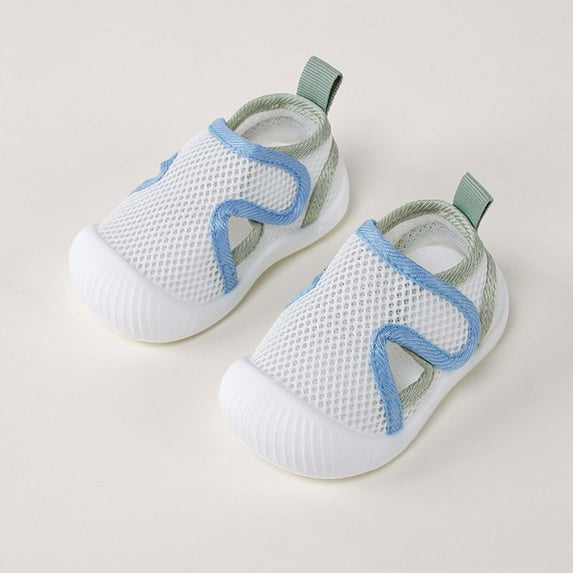 LIUYUNNN Toddler Solid Color First Walker Shoes with Soft Rubber Soles Sneakers Outdoor Slipper for Boys Girls toddler walking shoes 21-25 Months Boys Girls Four Seasons Outfits