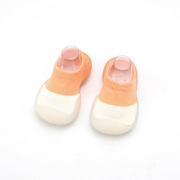 LIUYUNNN Toddler Solid Color Sock Shoes with Soft Rubber Soles Slipper Soft Rubber Slipper for Infant Boys Girls toddler walking shoes 15-18 Months Boys Girls Four Seasons Outfits