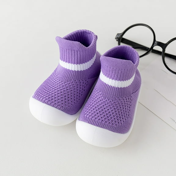 LIUYUNNN Toddler Solid Color Sock Shoes with Not slippery Slipper Indoor Slippers Boys baby slippers 12-18 Months Boys Girls Four Seasons Outfits