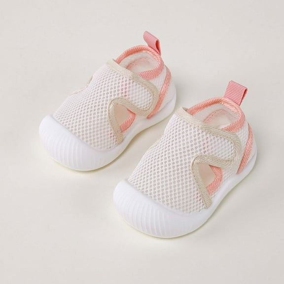 LIUYUNNN Toddler Solid Color Walking Shoes with Grip Sneakers Non Slip Slippers Boys baby shoes 26-30 Months Boys Girls Four Seasons Outfits