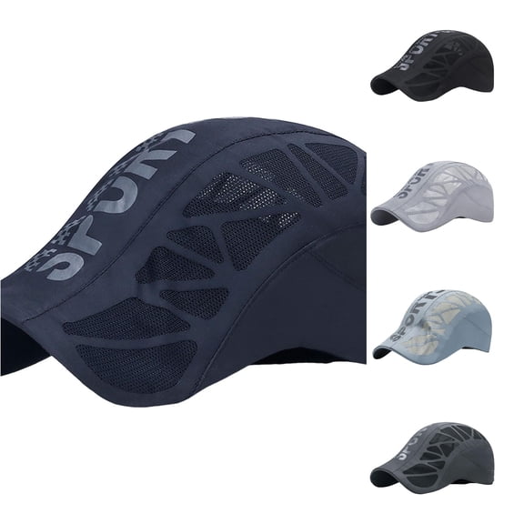 LIUYUNNN Us Open Tennis Hat Sport Cap Breathable Mesh Design Fit Adjustable Strap Quick Drying Machine Washable, One Size