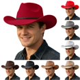 thumbnail image 1 of LIUYUNNN Western Hat Bands for Cowboy Hats Leather Adult Western Cowboy Hat Fedora For Stylish Outdoor, One Size, 1 of 4