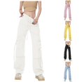 thumbnail image 1 of LIUYUNNN Women Casual Dress Pants for Work Women Fashion Overalls High Waisted Straight Leg Wide Leg Trousers Loose Casual Floor Length Trousers, Size M, 1 of 5
