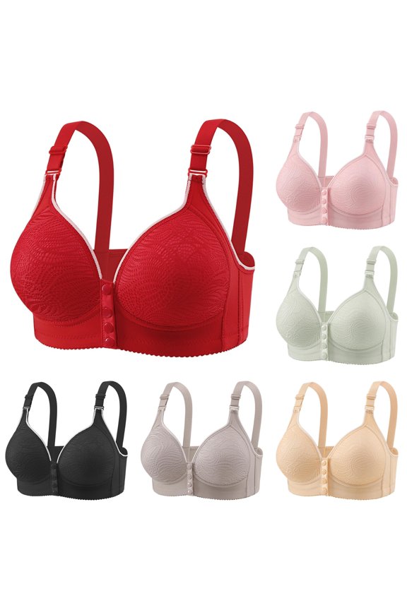 Women's Large Sized Front Buttoned Lactation Underwear That Is Breathable And Comfortable With A Pair Of Breasts. Middle ' Bras Without Steel Rings Brazier for Women, Size 40