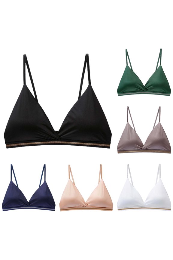 Women's Seamless Ice Silk Strapless Bra With Backless Design Wirefree Front Closure Bra, Size M